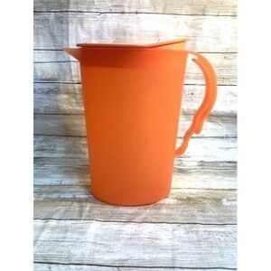 Tupperware Orange 2.1L Slimline Pitcher‎ with Rocker Lid
